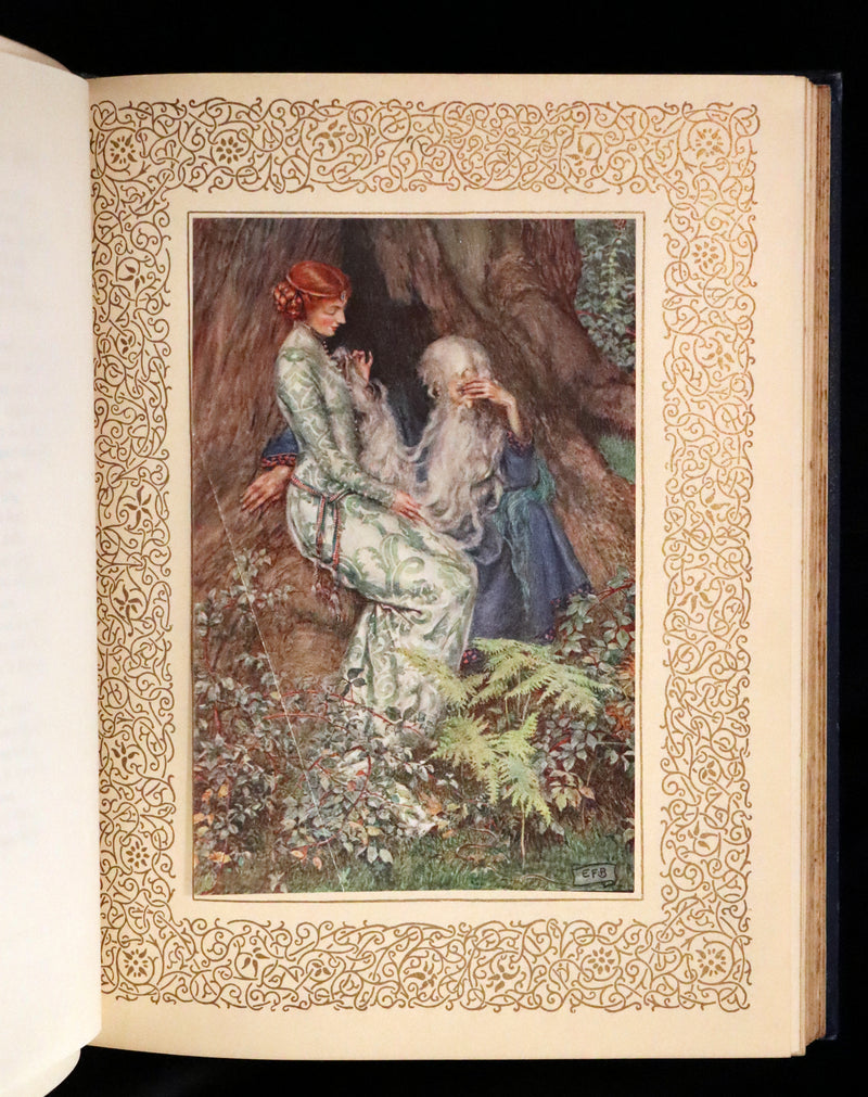 1911 First Edition Illustrated by Pre-Raphaelite Eleanor Fortescue Brickdale - Legend of King Arthur - Idylls of the King.