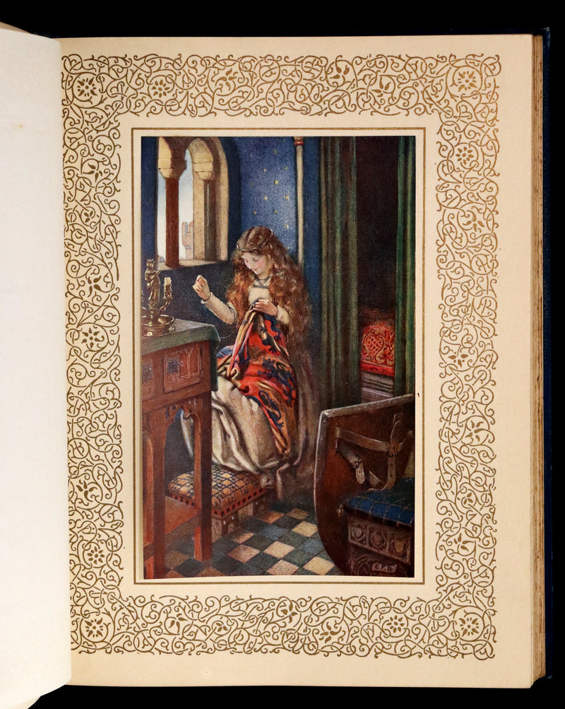 1911 First Edition Illustrated by Pre-Raphaelite Eleanor Fortescue Brickdale - Legend of King Arthur - Idylls of the King.