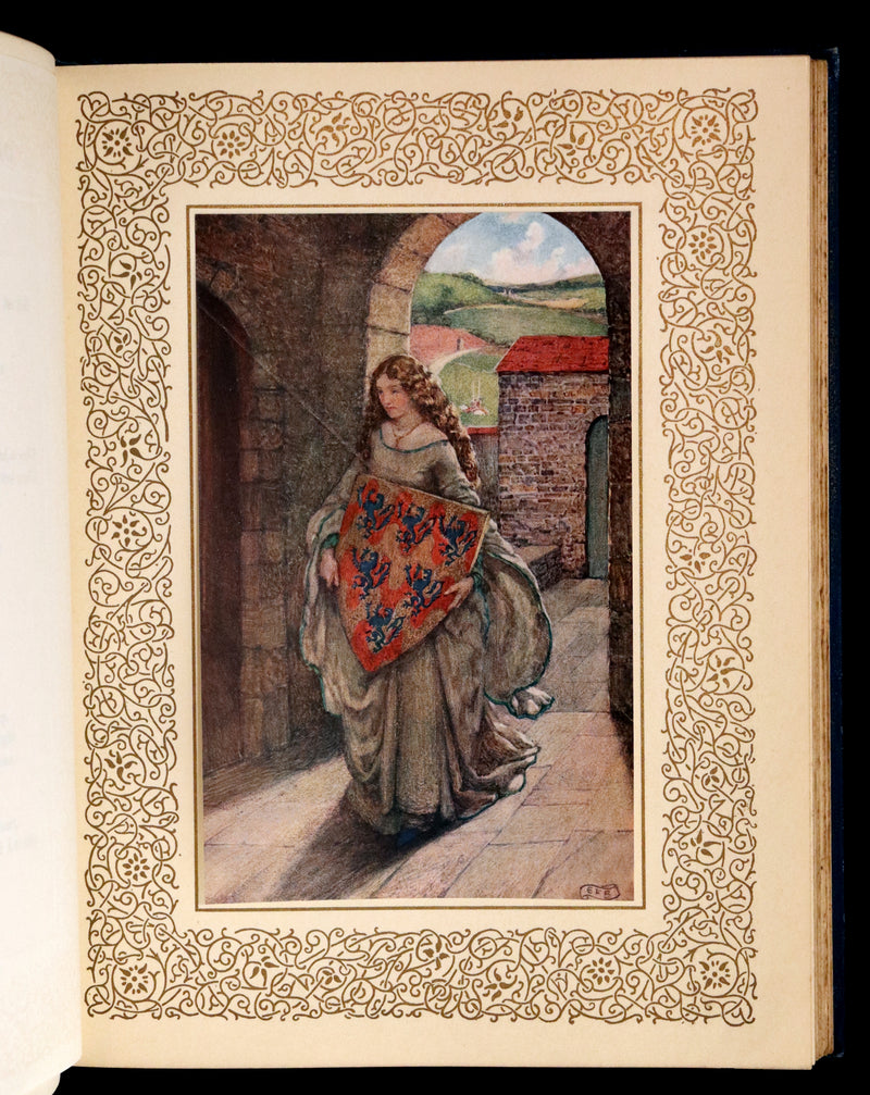 1911 First Edition Illustrated by Pre-Raphaelite Eleanor Fortescue Brickdale - Legend of King Arthur - Idylls of the King.