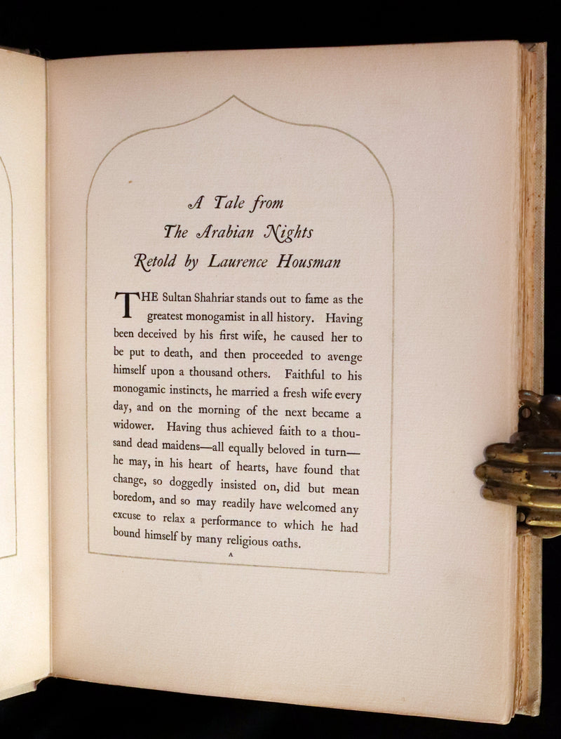 1913 Rare Limited SIGNED First Edition - Princess Badoura. A Tale from the Arabian Nights by Laurence Housman. Illustrated by Edmund Dulac.