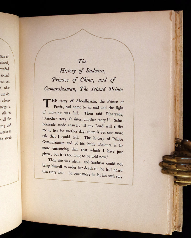 1913 Rare Limited SIGNED First Edition - Princess Badoura. A Tale from the Arabian Nights by Laurence Housman. Illustrated by Edmund Dulac.