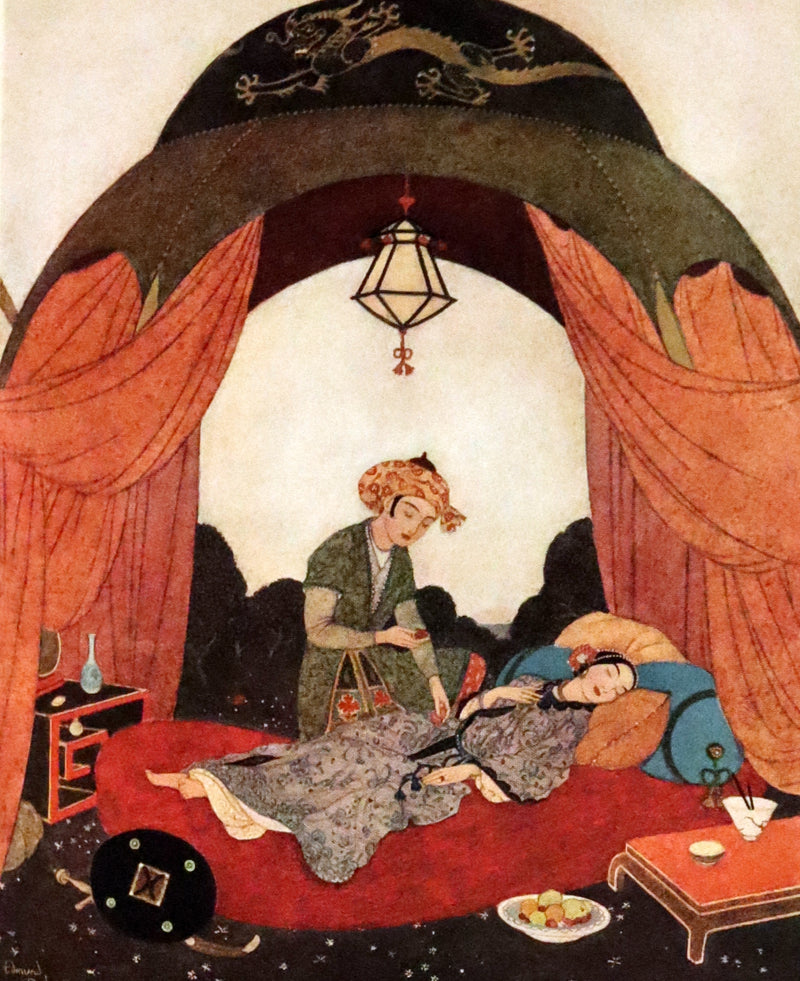 1913 Rare Limited SIGNED First Edition - Princess Badoura. A Tale from the Arabian Nights by Laurence Housman. Illustrated by Edmund Dulac.