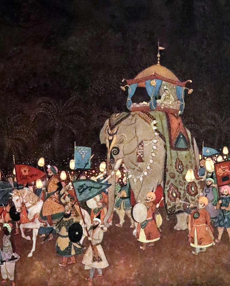 1913 Rare Limited SIGNED First Edition - Princess Badoura. A Tale from the Arabian Nights by Laurence Housman. Illustrated by Edmund Dulac.