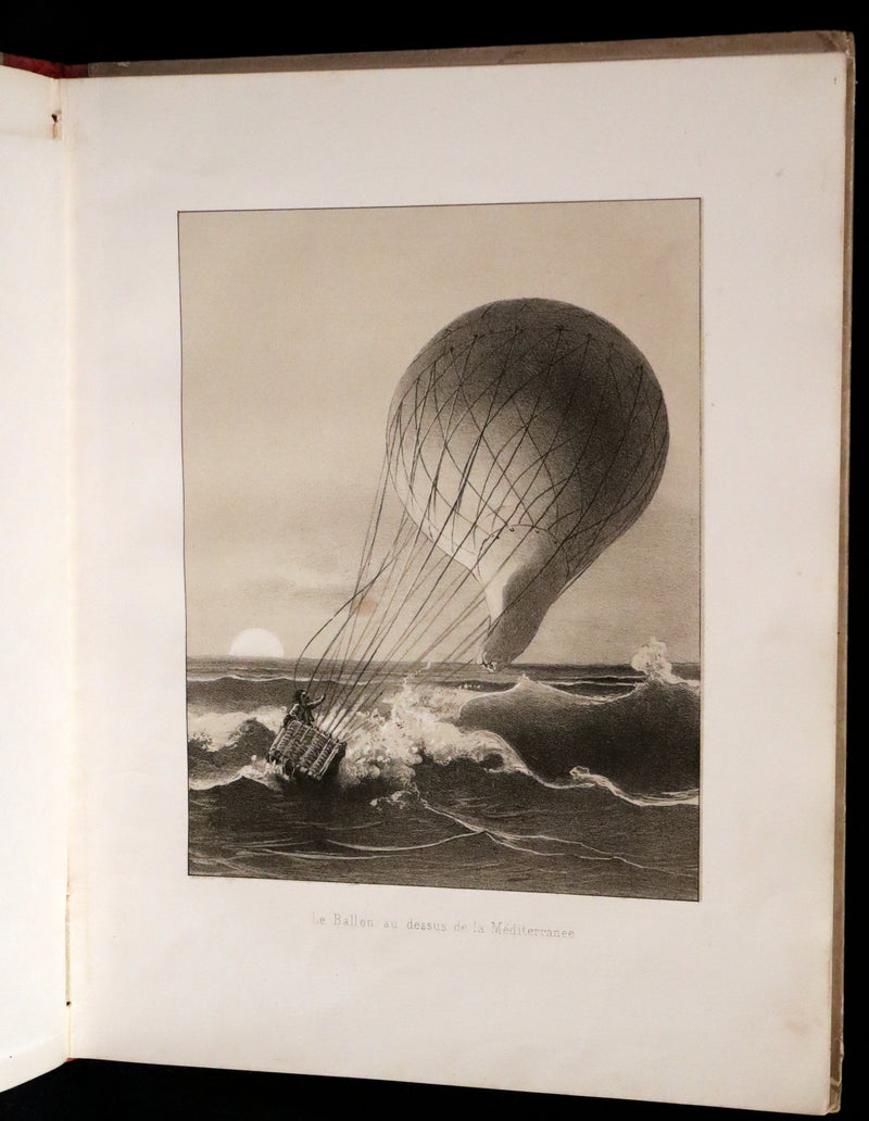 1870 Rare French Ballooning Book - Aventures de Paul enlevé par un ballon - Adventures of Paul Abducted by a Balloon.