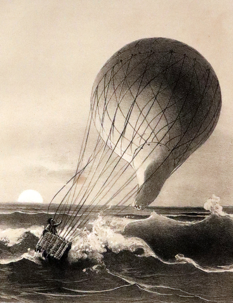 1870 Rare French Ballooning Book - Aventures de Paul enlevé par un ballon - Adventures of Paul Abducted by a Balloon.