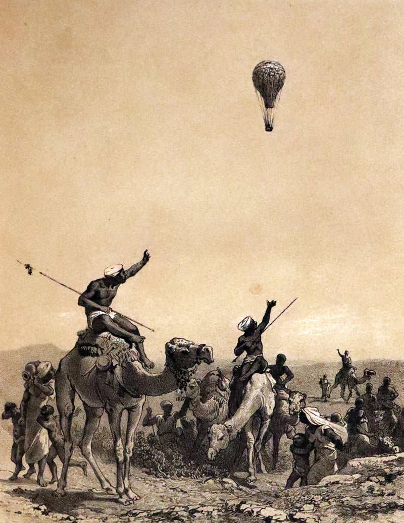 1870 Rare French Ballooning Book - Aventures de Paul enlevé par un ballon - Adventures of Paul Abducted by a Balloon.