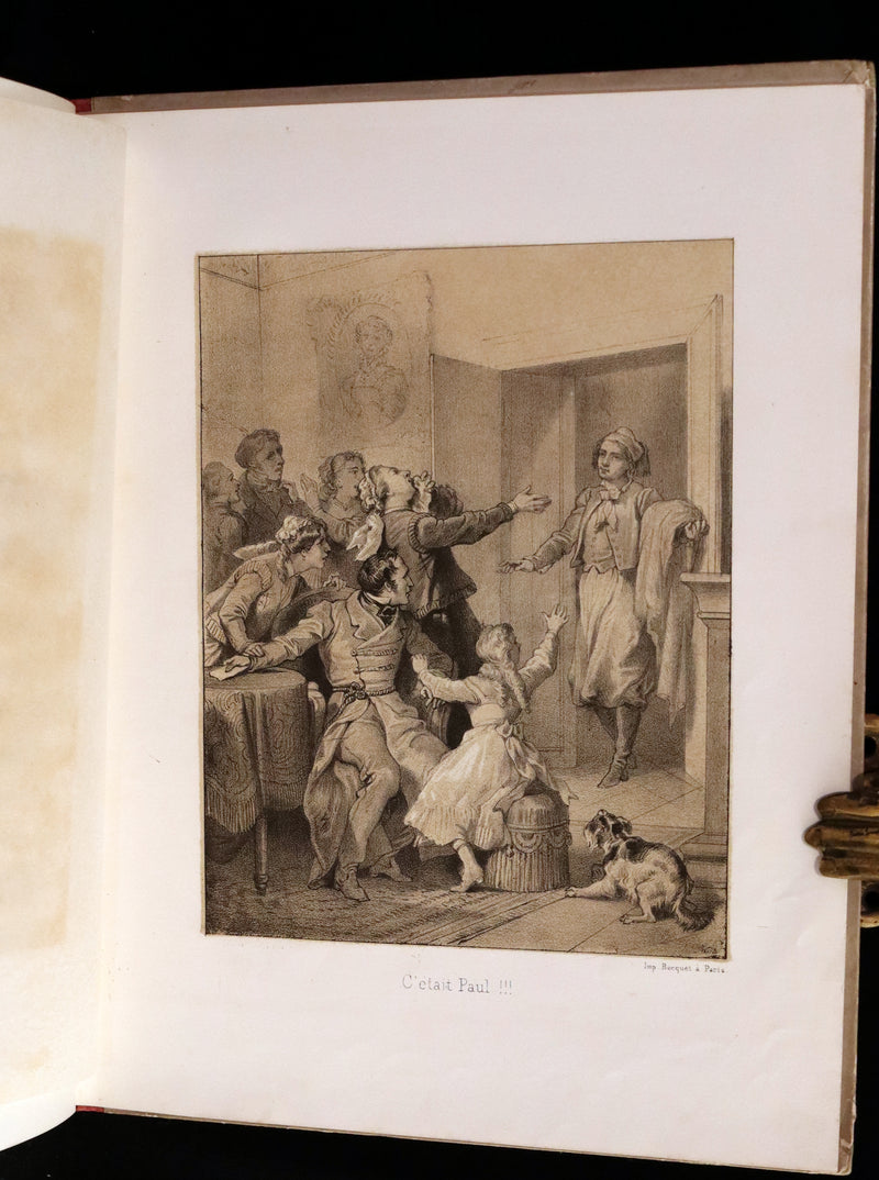 1870 Rare French Ballooning Book - Aventures de Paul enlevé par un ballon - Adventures of Paul Abducted by a Balloon.