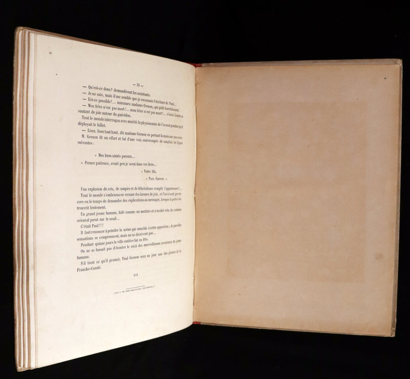 1870 Rare French Ballooning Book - Aventures de Paul enlevé par un ballon - Adventures of Paul Abducted by a Balloon.