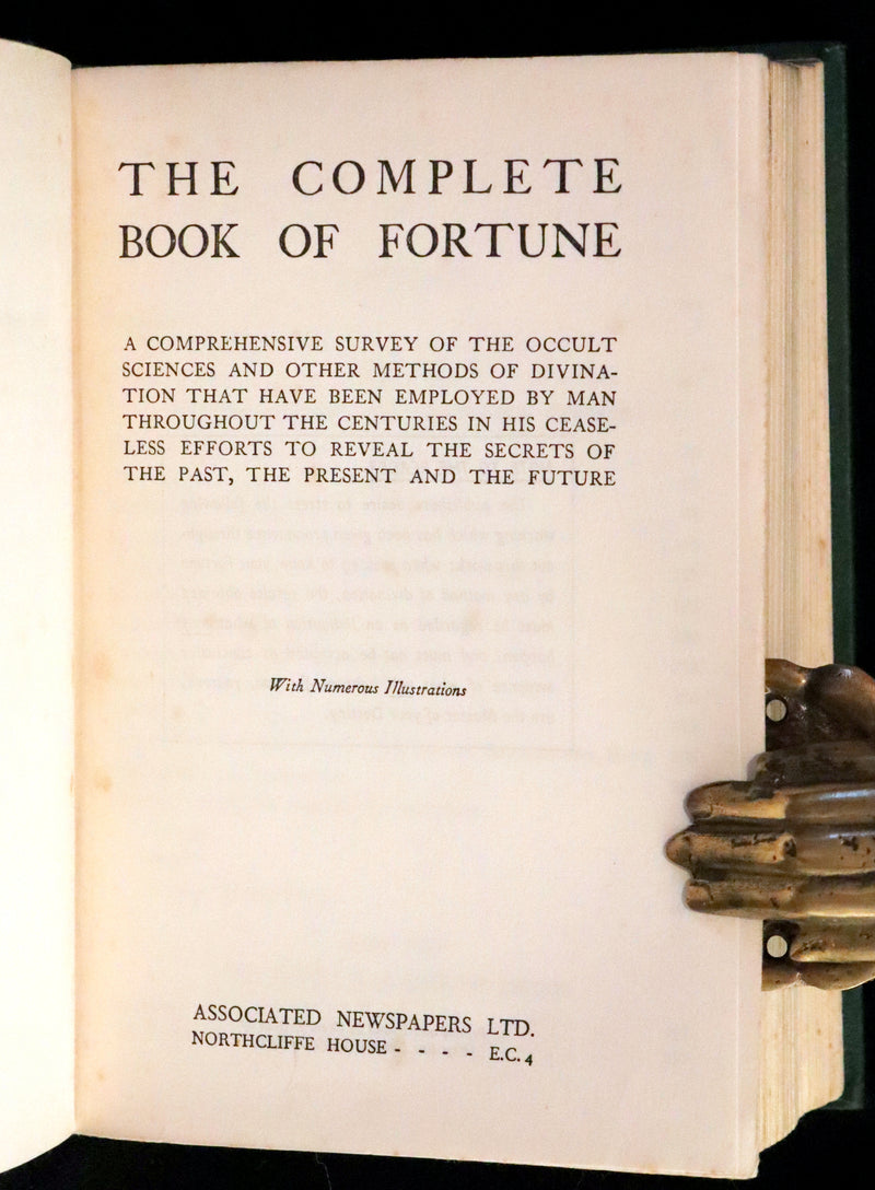 1935 Rare Book - The Complete Book of Fortune A Comprehensive Survey Of The Occult Sciences & Other Methods Of Divination.