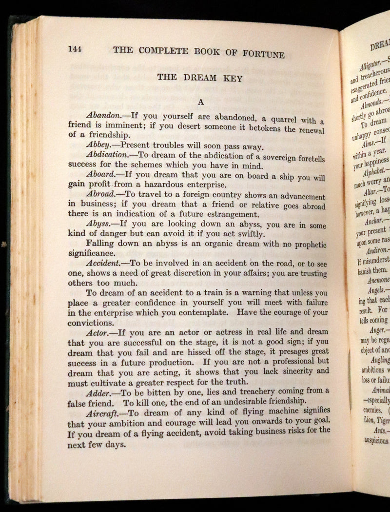 1935 Rare Book - The Complete Book of Fortune A Comprehensive Survey Of The Occult Sciences & Other Methods Of Divination.