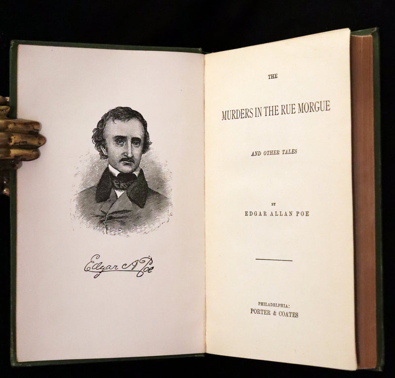 1887 Scarce Book - The Murders in the Rue Morgue and Other Tales by Edgar Allan POE (Black Cat, Pit & Pendulum, Fall of House of Usher, Gold Bug, etc.).