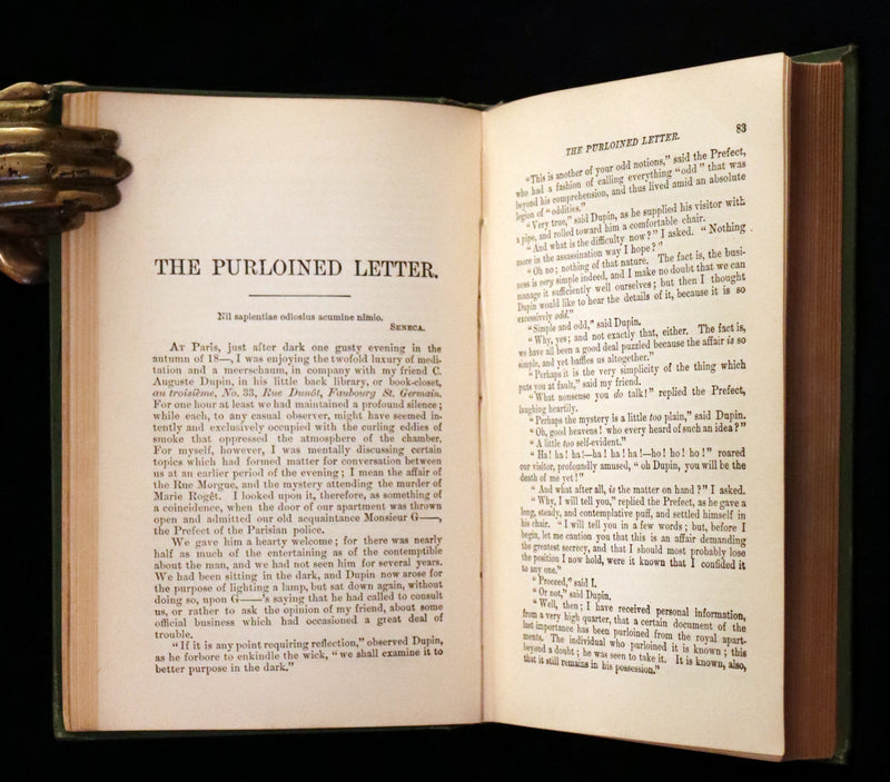 1887 Scarce Book - The Murders in the Rue Morgue and Other Tales by Edgar Allan POE (Black Cat, Pit & Pendulum, Fall of House of Usher, Gold Bug, etc.).