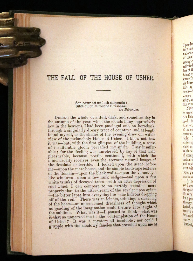 1887 Scarce Book - The Murders in the Rue Morgue and Other Tales by Edgar Allan POE (Black Cat, Pit & Pendulum, Fall of House of Usher, Gold Bug, etc.).