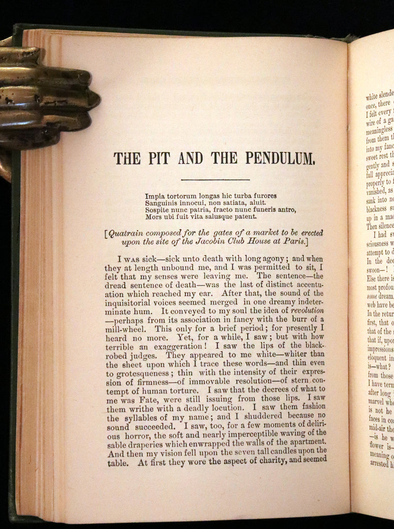 1887 Scarce Book - The Murders in the Rue Morgue and Other Tales by Edgar Allan POE (Black Cat, Pit & Pendulum, Fall of House of Usher, Gold Bug, etc.).