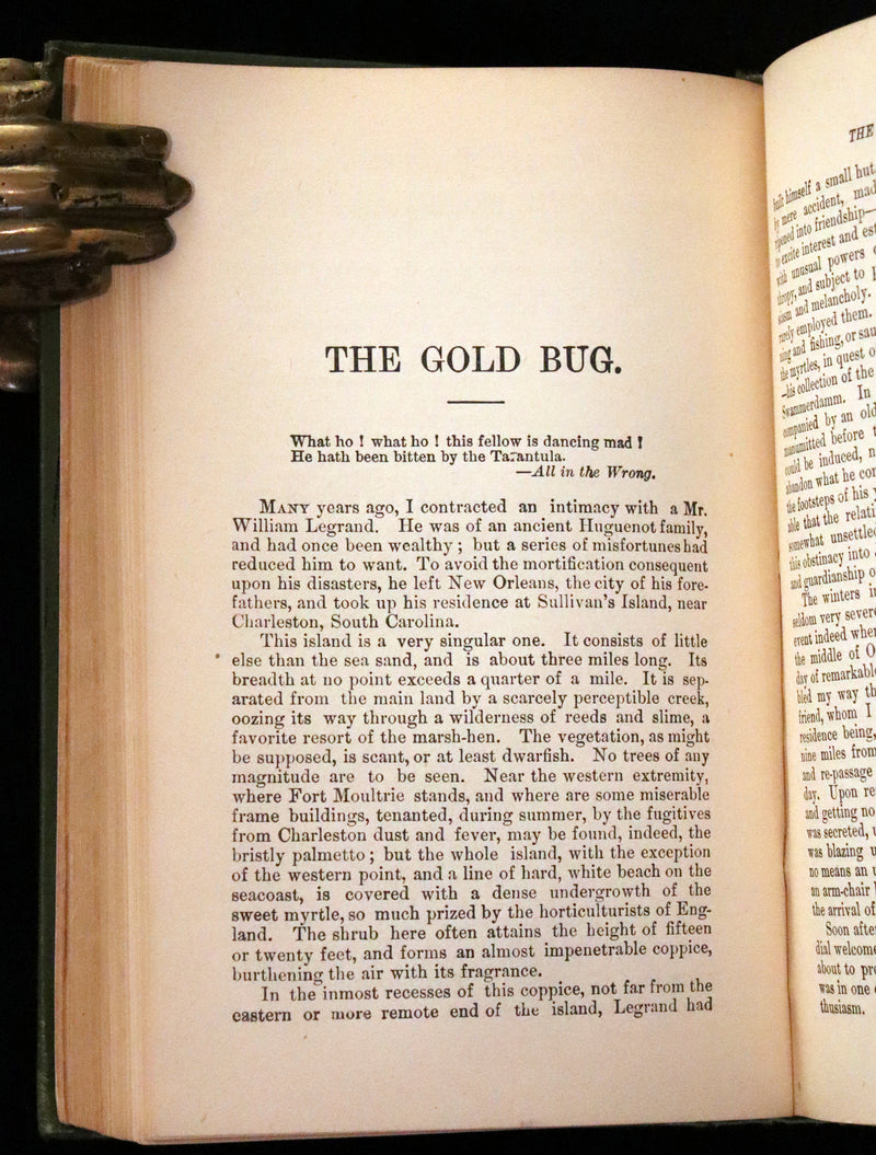 1887 Scarce Book - The Murders in the Rue Morgue and Other Tales by Edgar Allan POE (Black Cat, Pit & Pendulum, Fall of House of Usher, Gold Bug, etc.).