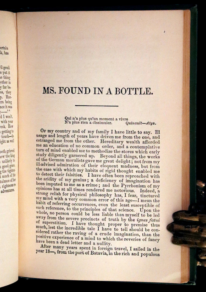 1887 Scarce Book - The Murders in the Rue Morgue and Other Tales by Edgar Allan POE (Black Cat, Pit & Pendulum, Fall of House of Usher, Gold Bug, etc.).