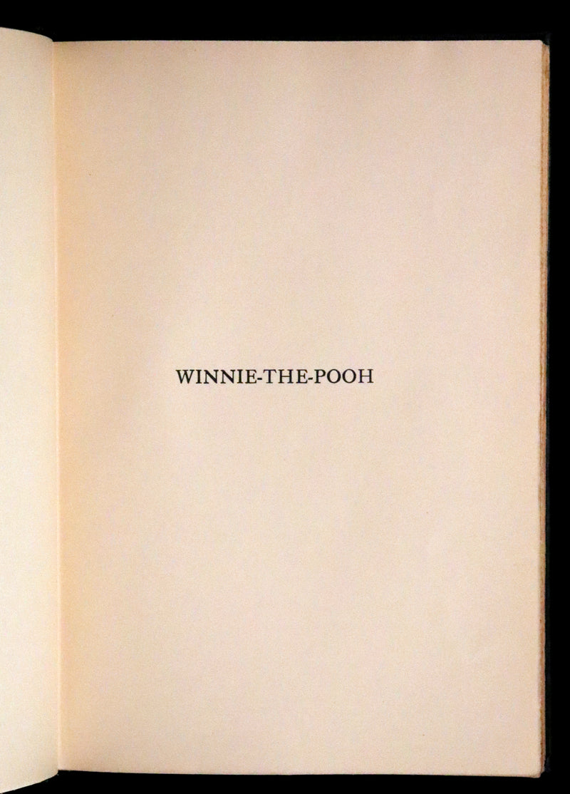 1926 Rare First Edition - WINNIE-THE-POOH by A.A. Milne & Illustrated by Shepard.