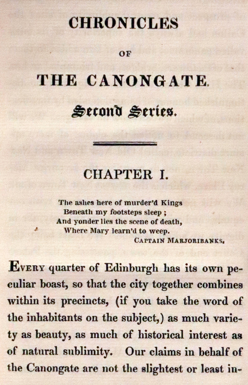 1828 Rare First Edition Book Set - The Fair Maid of Perth (Chronicles of the Canongate, 2nd Series) by Sir Walter Scott.