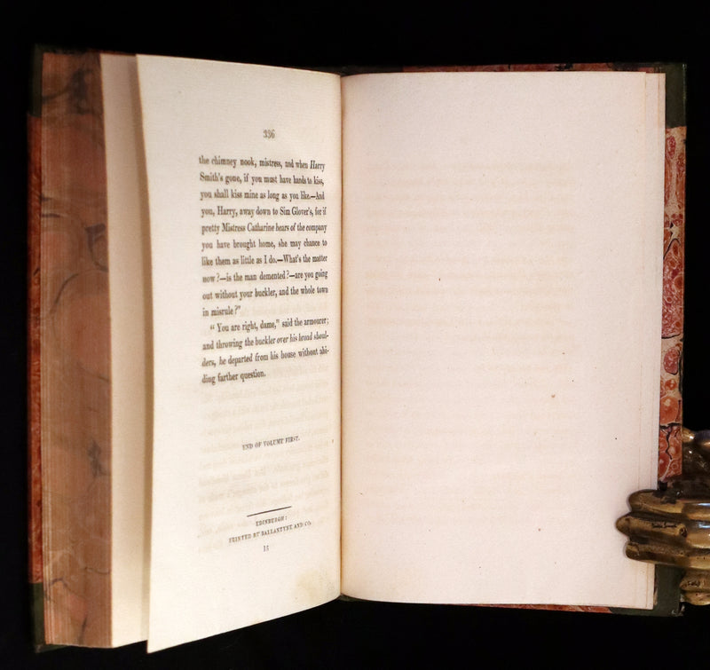 1828 Rare First Edition Book Set - The Fair Maid of Perth (Chronicles of the Canongate, 2nd Series) by Sir Walter Scott.