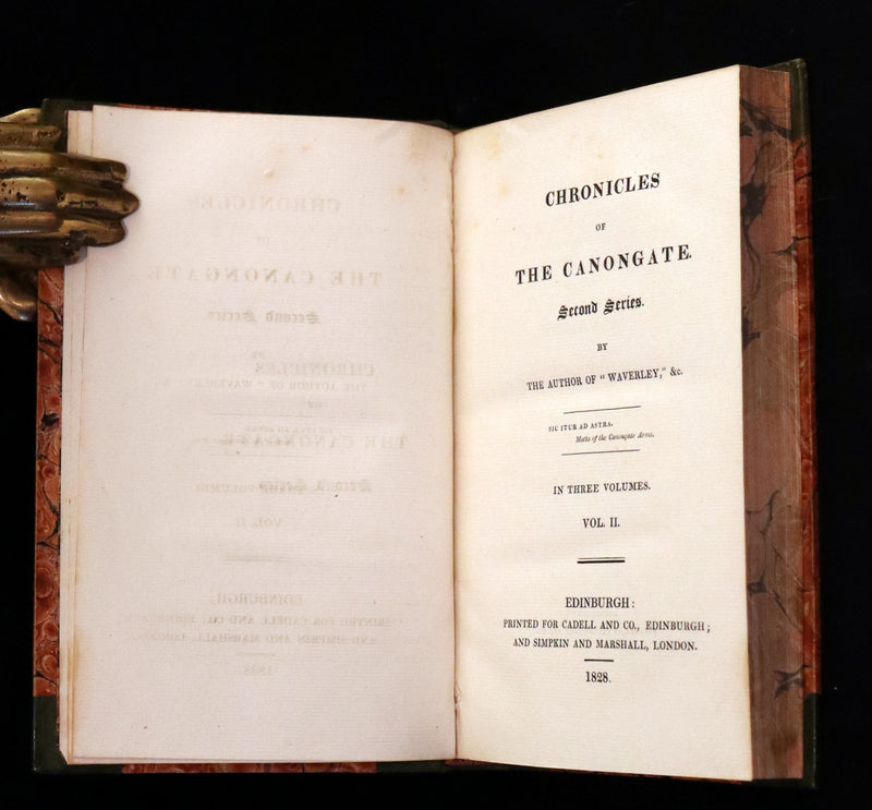 1828 Rare First Edition Book Set - The Fair Maid of Perth (Chronicles of the Canongate, 2nd Series) by Sir Walter Scott.