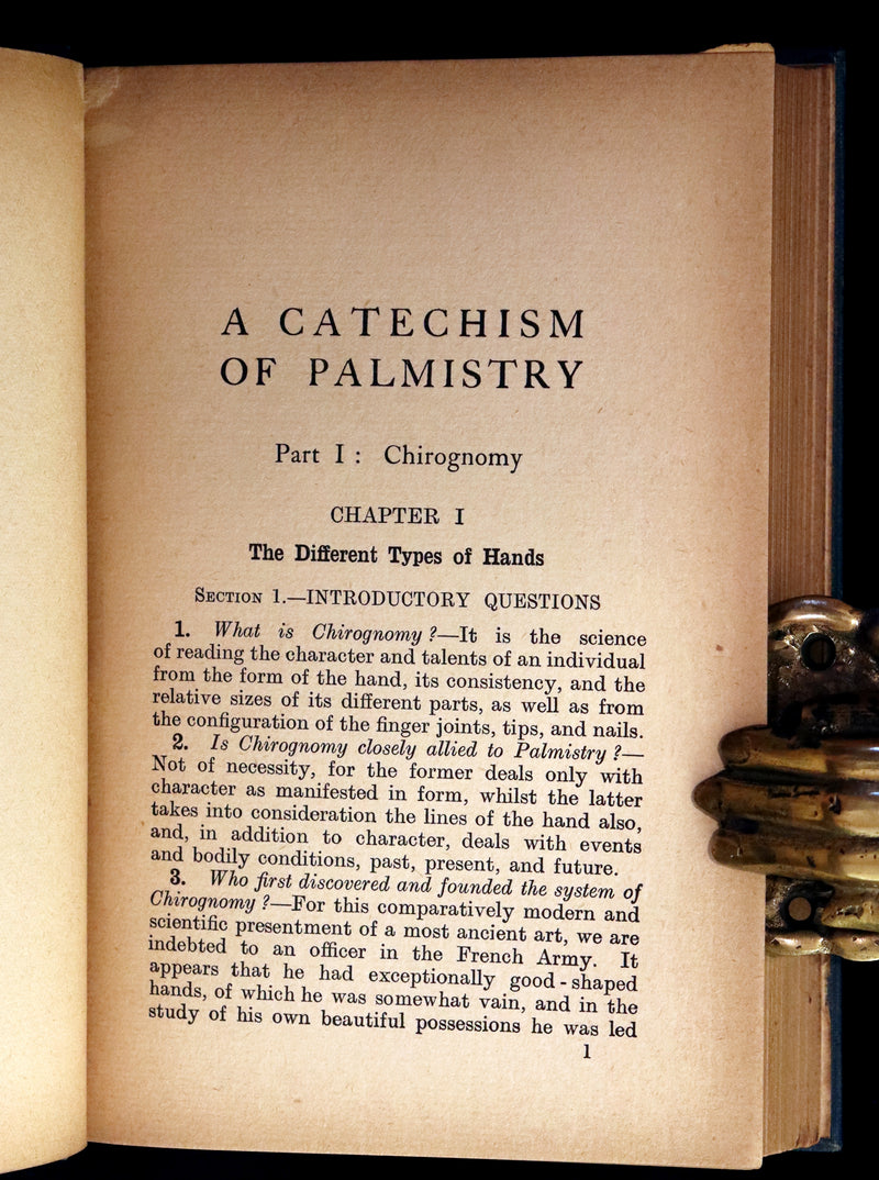 1917 Scarce CHIROMANCY Book - A Catechism of Palmistry by Ida Ellis. Illustrated.