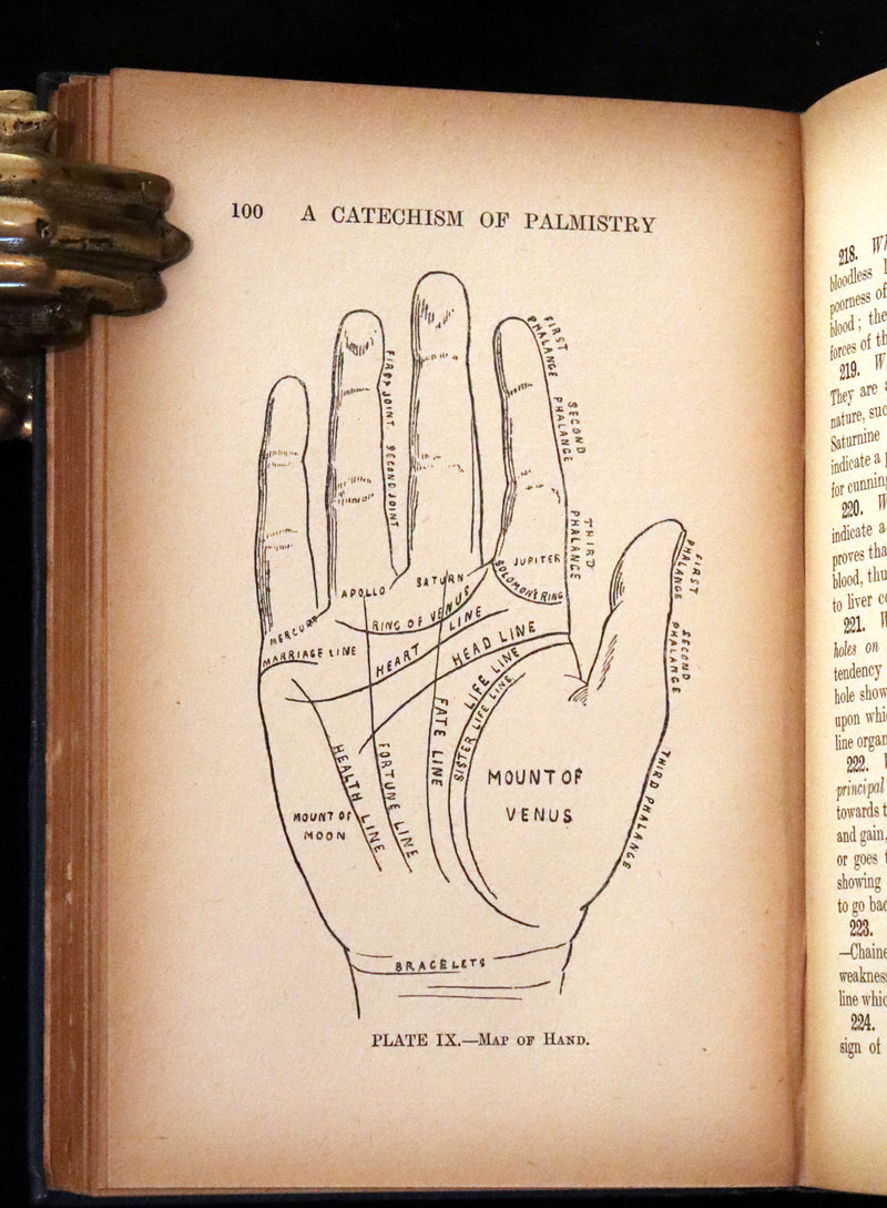 1917 Scarce CHIROMANCY Book - A Catechism of Palmistry by Ida Ellis. Illustrated.