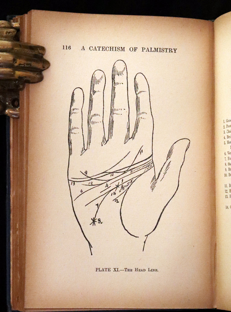 1917 Scarce CHIROMANCY Book - A Catechism of Palmistry by Ida Ellis. Illustrated.
