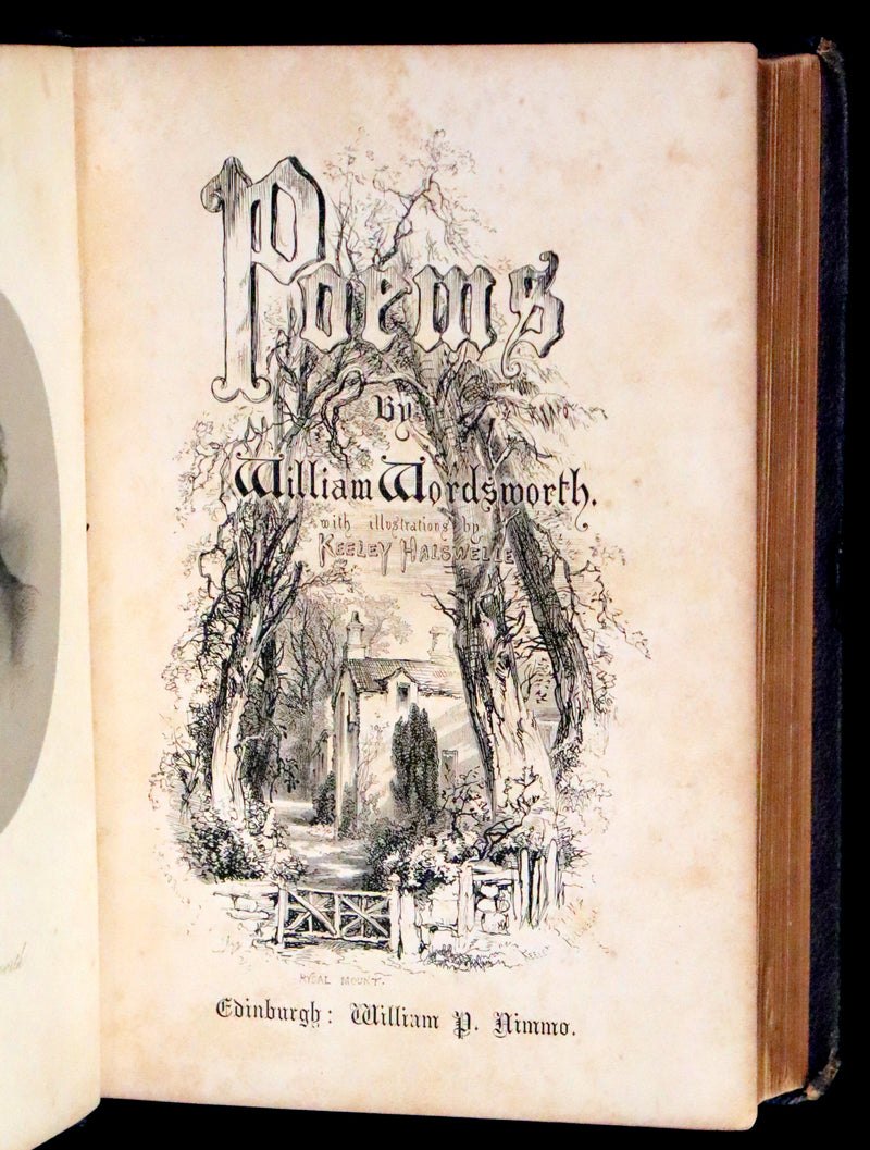 1863 Rare Book - The Poetical Works of William Wordsworth. With Illustrations by Keeley Halswelle.