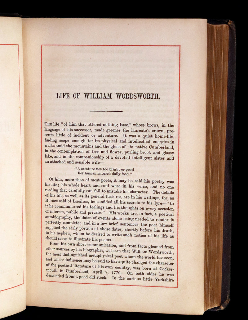 1863 Rare Book - The Poetical Works of William Wordsworth. With Illustrations by Keeley Halswelle.