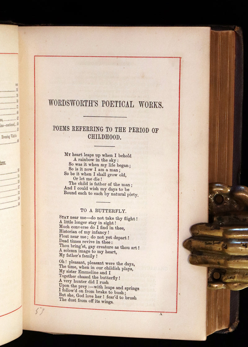 1863 Rare Book - The Poetical Works of William Wordsworth. With Illustrations by Keeley Halswelle.