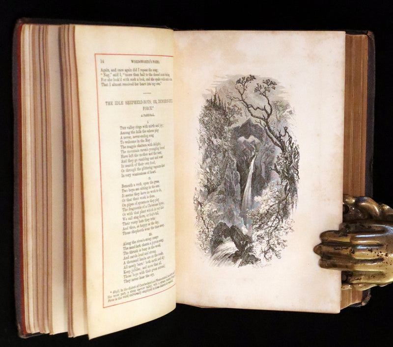 1863 Rare Book - The Poetical Works of William Wordsworth. With Illustrations by Keeley Halswelle.