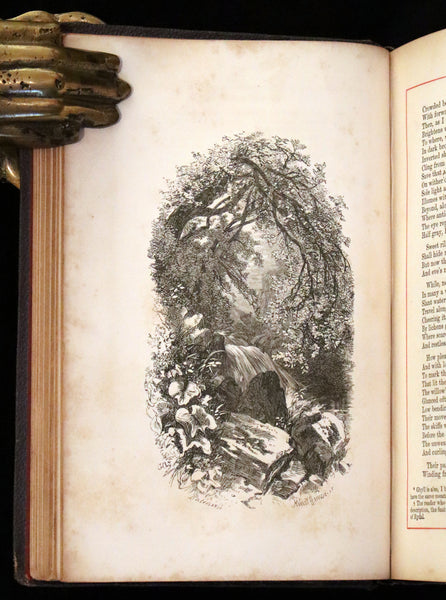 1863 Rare Book - The Poetical Works of William Wordsworth. With Illustrations by Keeley Halswelle.