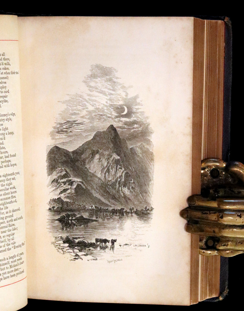 1863 Rare Book - The Poetical Works of William Wordsworth. With Illustrations by Keeley Halswelle.