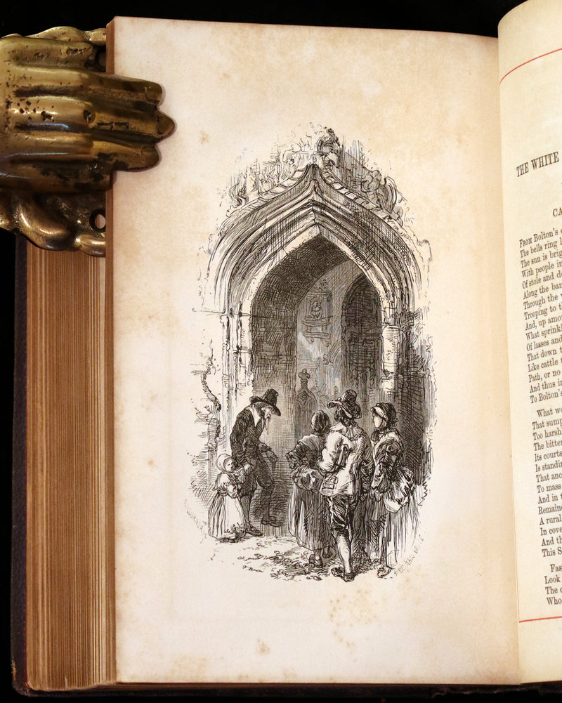1863 Rare Book - The Poetical Works of William Wordsworth. With Illustrations by Keeley Halswelle.