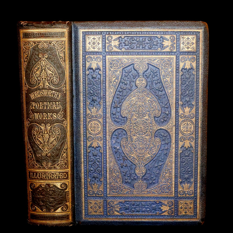 1863 Rare Book - The Poetical Works of William Wordsworth. With Illustrations by Keeley Halswelle.
