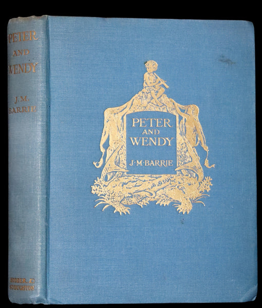 1911 Scarce PETER PAN Edition - Peter and Wendy by J.M. Barrie illustrated by F.D. Bedford with Tipped-in Color Frontispiece.