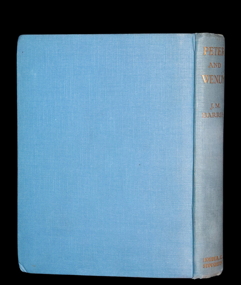 1911 Scarce PETER PAN Edition - Peter and Wendy by J.M. Barrie illustrated by F.D. Bedford with Tipped-in Color Frontispiece.