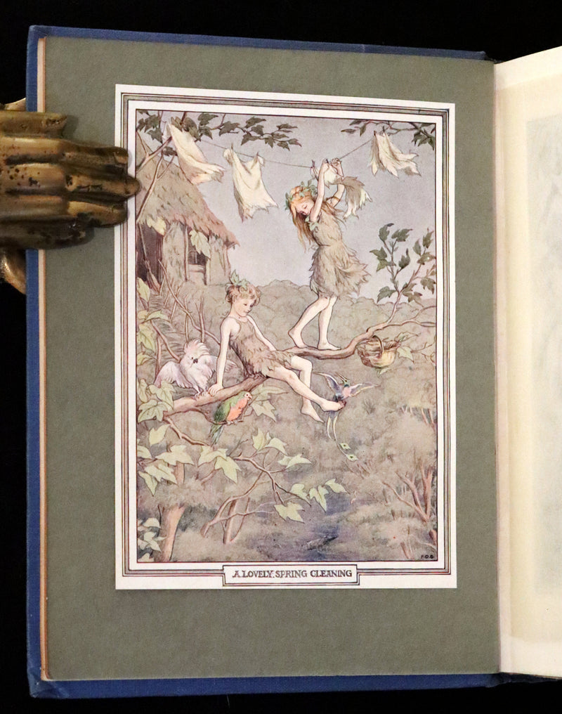 1911 Scarce PETER PAN Edition - Peter and Wendy by J.M. Barrie illustrated by F.D. Bedford with Tipped-in Color Frontispiece.