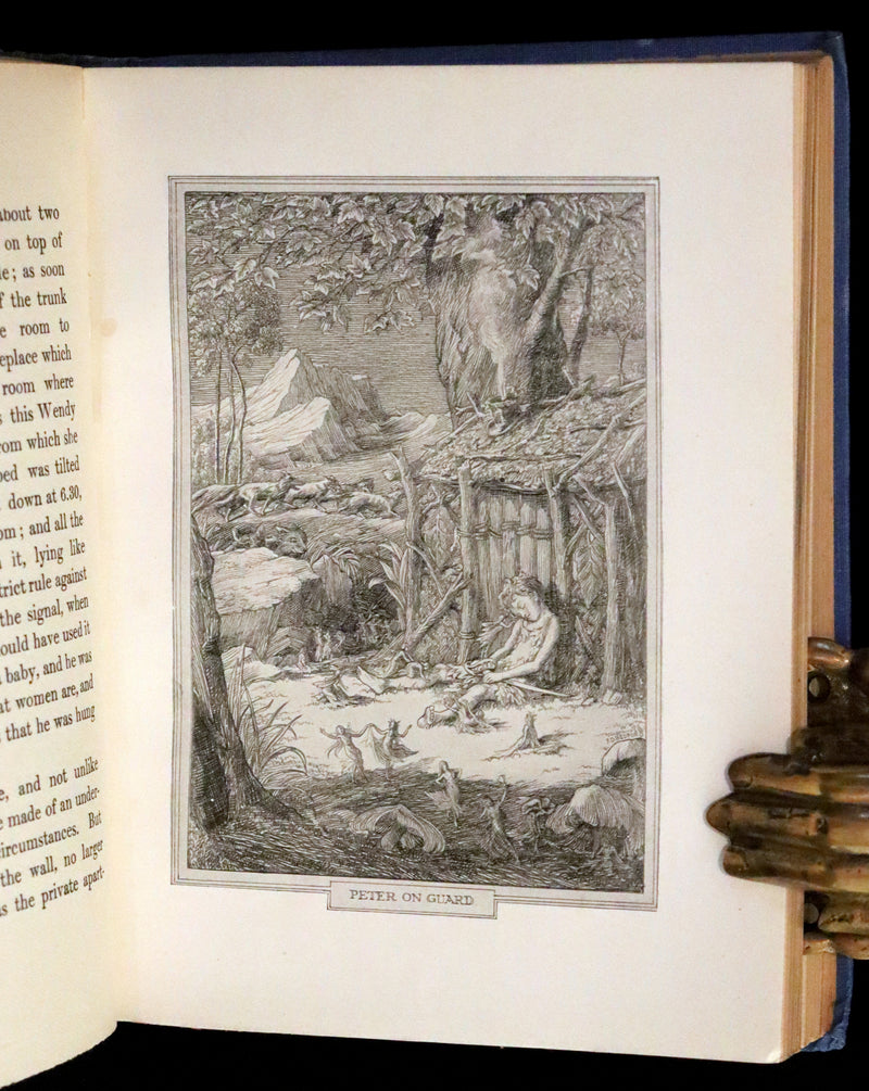 1911 Scarce PETER PAN Edition - Peter and Wendy by J.M. Barrie illustrated by F.D. Bedford with Tipped-in Color Frontispiece.