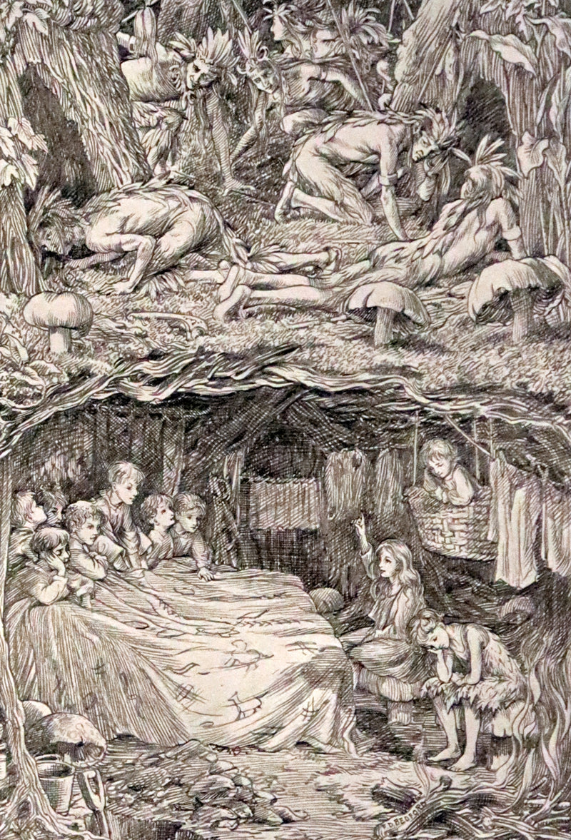 1911 Scarce PETER PAN Edition - Peter and Wendy by J.M. Barrie illustrated by F.D. Bedford with Tipped-in Color Frontispiece.