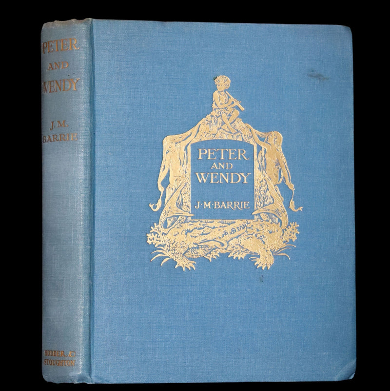 1911 Scarce PETER PAN Edition - Peter and Wendy by J.M. Barrie illustrated by F.D. Bedford with Tipped-in Color Frontispiece.