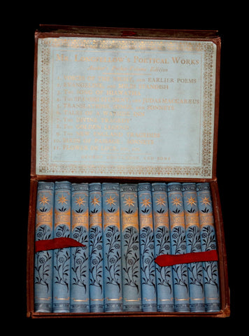 1878 Rare Victorian Edition - Longfellow's Poetical Works (11 Volume Box Set).