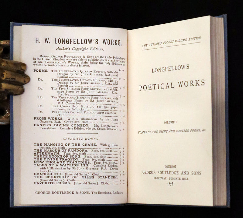 1878 Rare Victorian Edition - Longfellow's Poetical Works (11 Volume Box Set).