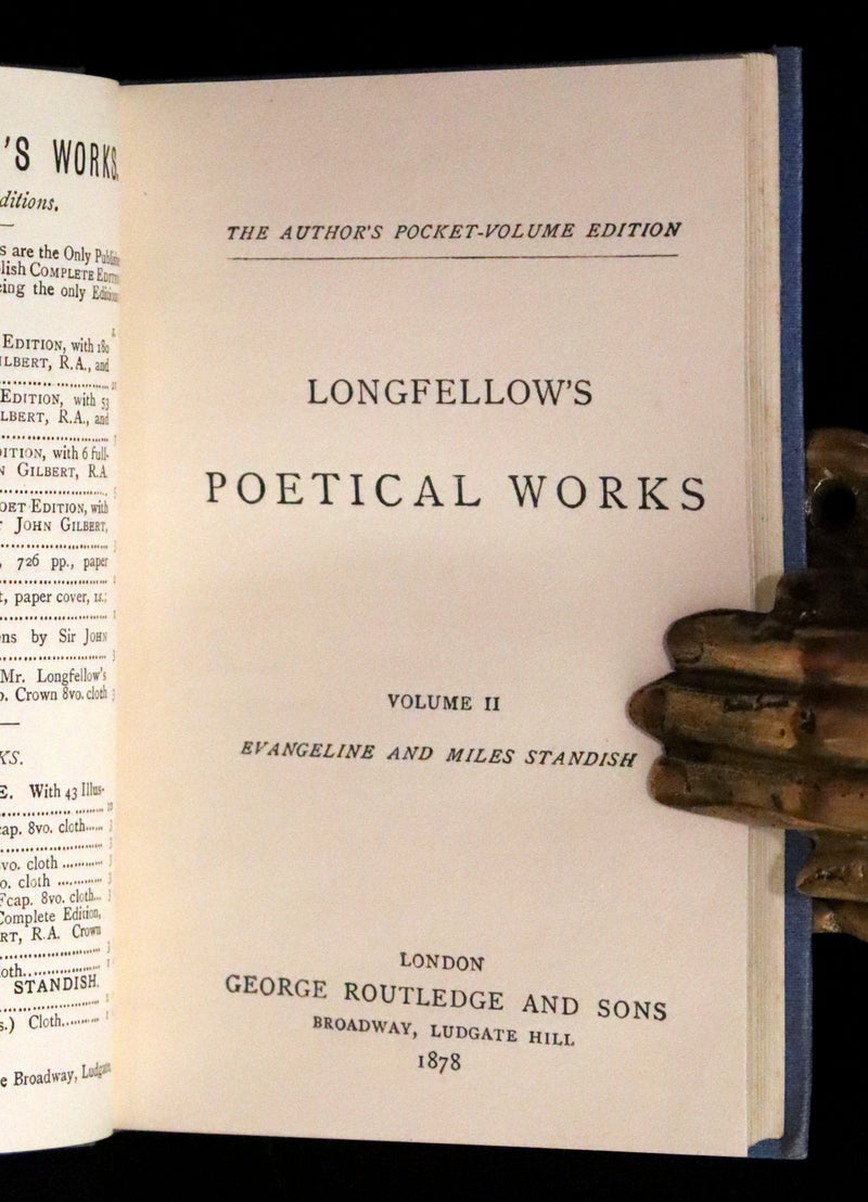 1878 Rare Victorian Edition - Longfellow's Poetical Works (11 Volume Box Set).