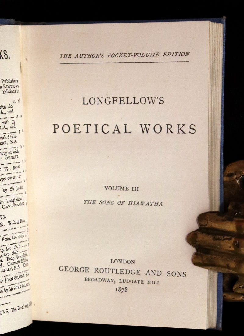 1878 Rare Victorian Edition - Longfellow's Poetical Works (11 Volume Box Set).