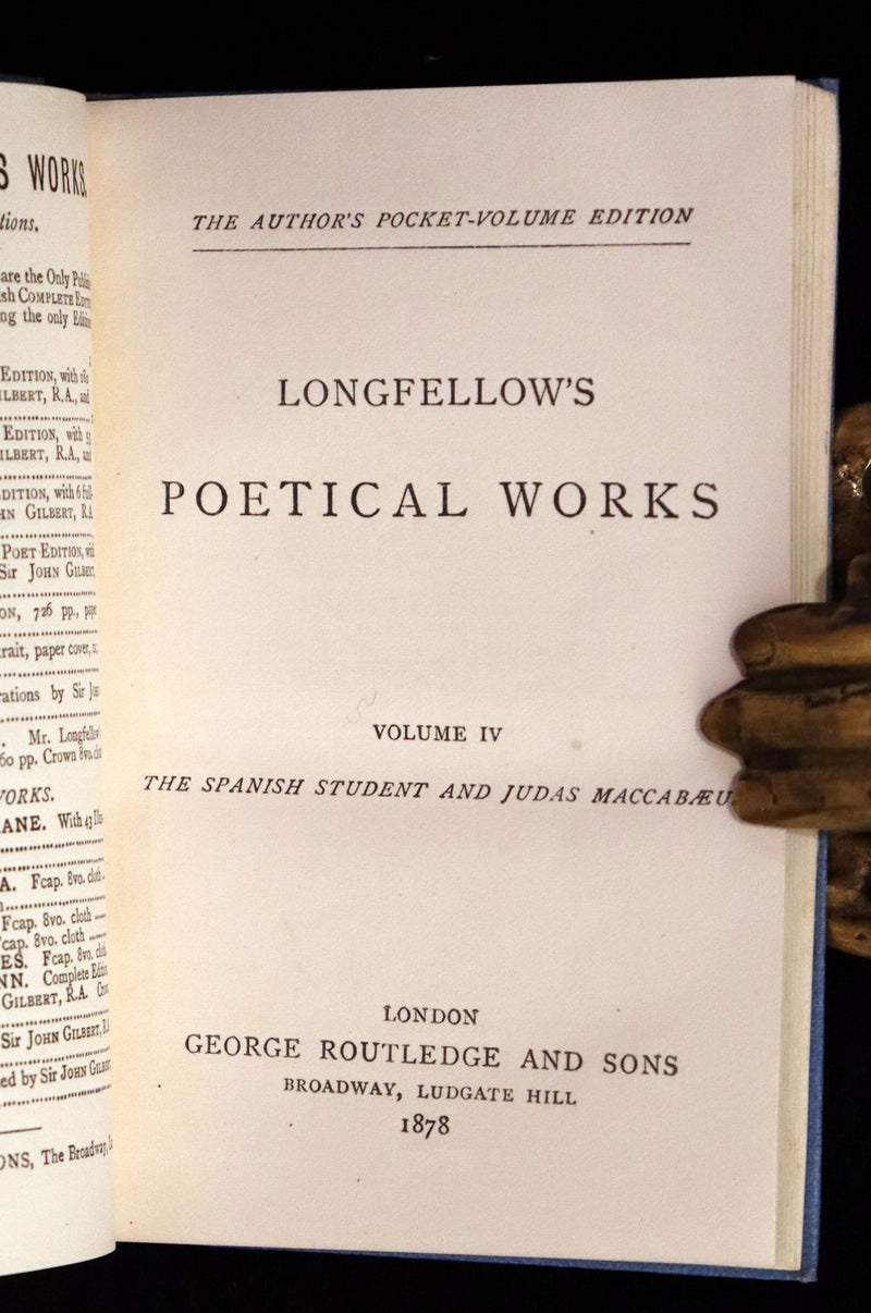 1878 Rare Victorian Edition - Longfellow's Poetical Works (11 Volume Box Set).