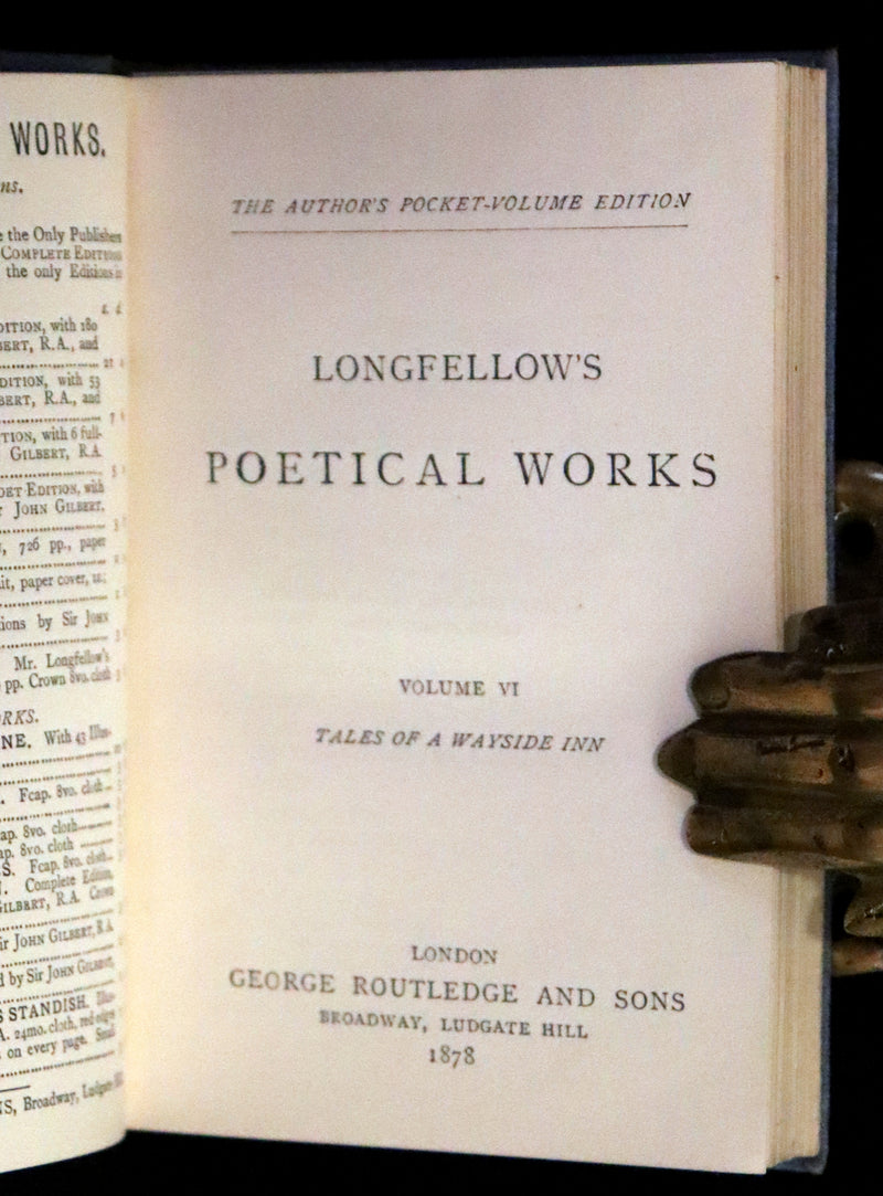 1878 Rare Victorian Edition - Longfellow's Poetical Works (11 Volume Box Set).