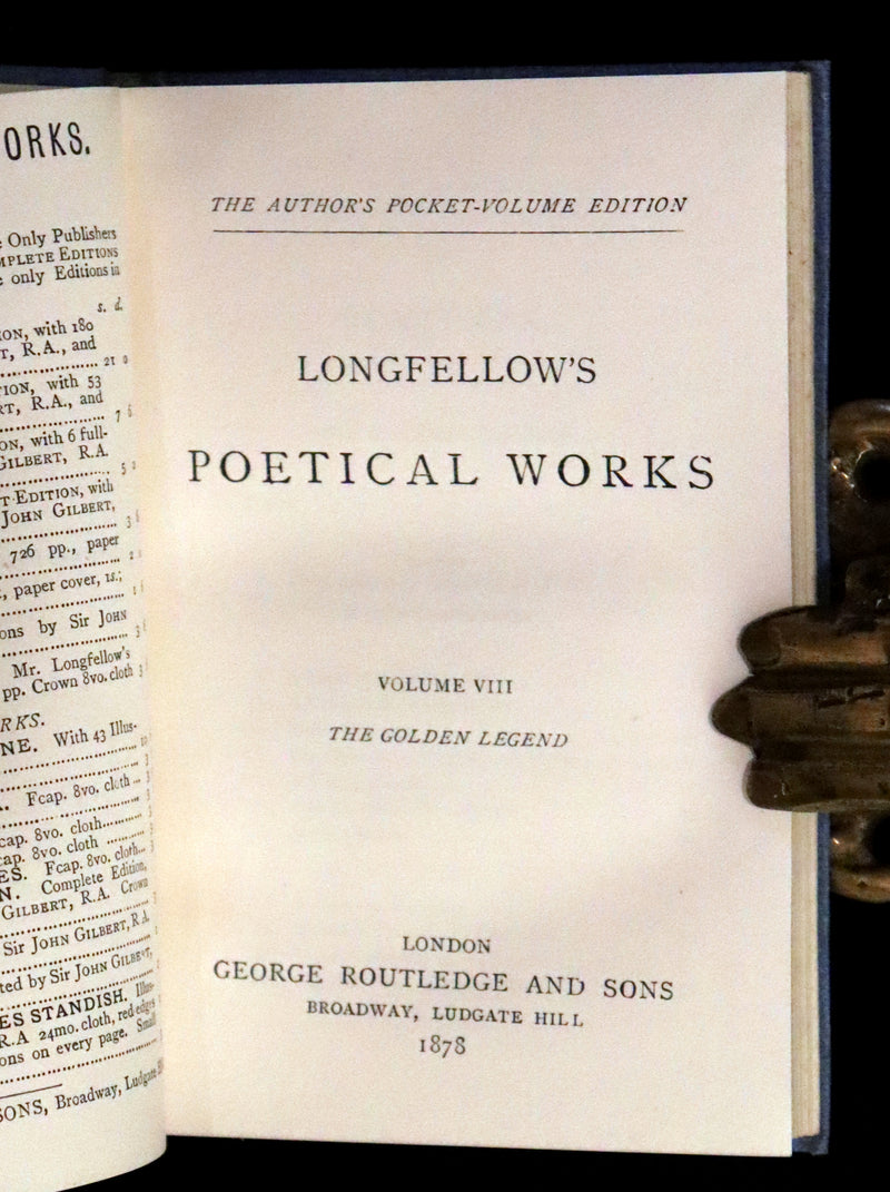 1878 Rare Victorian Edition - Longfellow's Poetical Works (11 Volume Box Set).