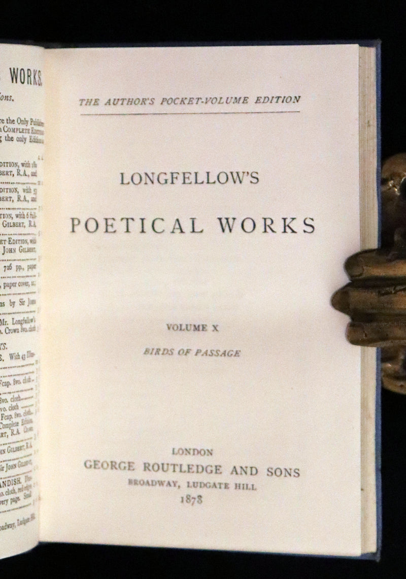 1878 Rare Victorian Edition - Longfellow's Poetical Works (11 Volume Box Set).