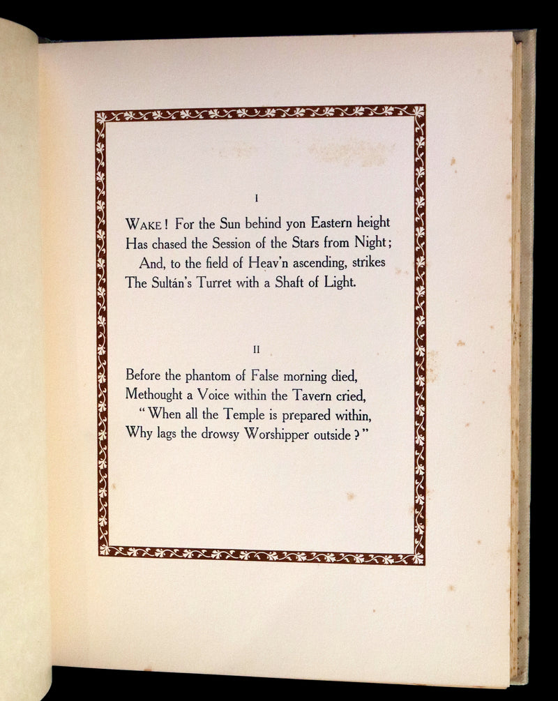 1909 Rare First Edition - RUBAIYAT of Omar Khayyam Illustrated By Edmund DULAC.